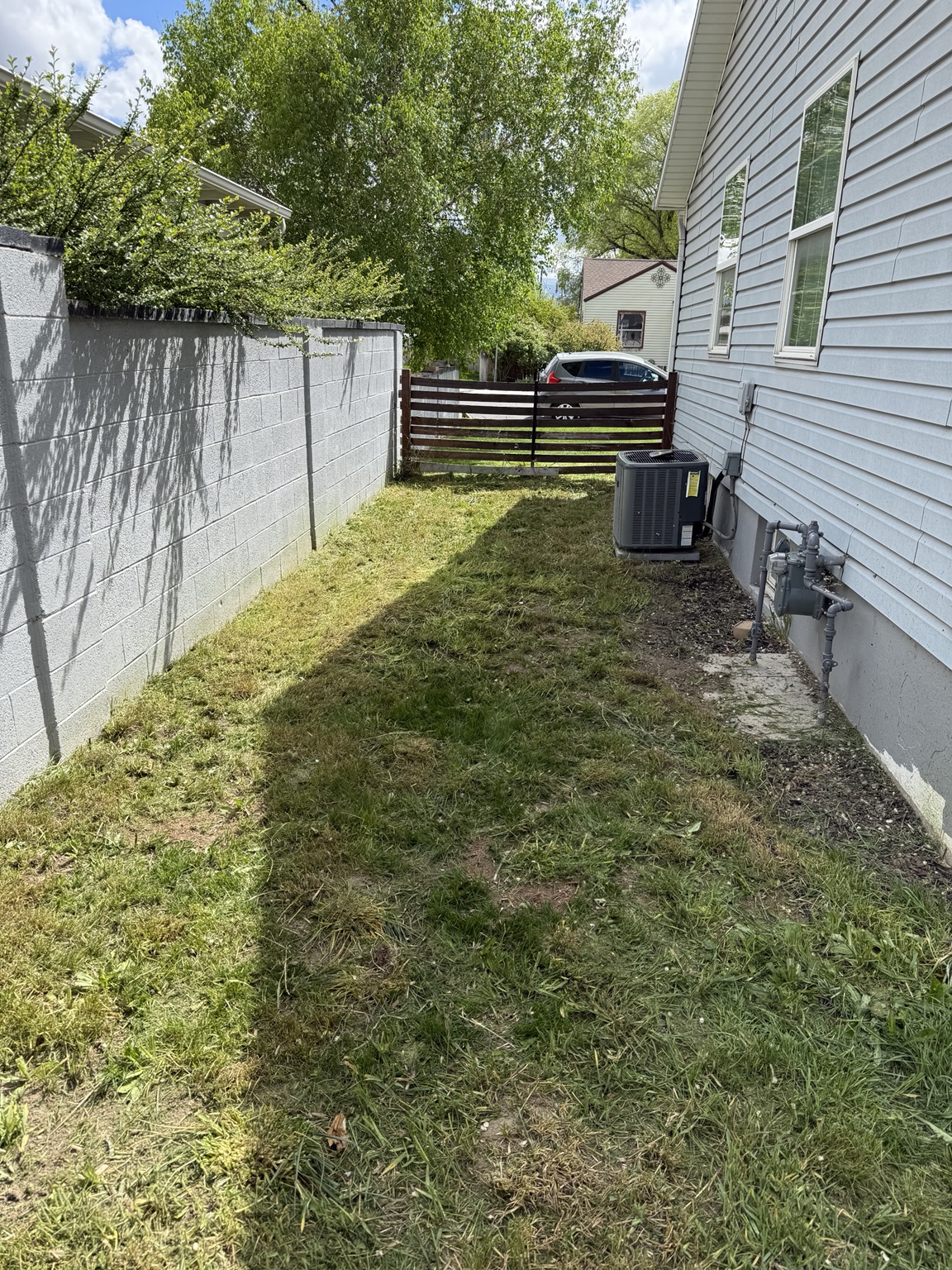 After — Mowed · cleared · cleaned up